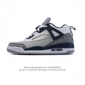 耐克 Nike Jordan Spizike Low 经典爆裂纹复古运动篮球鞋！全新低帮造型吸睛！整双鞋在融合了 Air Jordan 经典鞋款中的标志性元素之