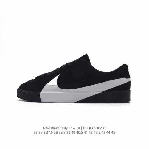 真标 全猪八皮 带半码 Blazer City Low Lx 耐克2024新款大勾休闲鞋blazer开拓者低帮板鞋！1973年为了进军篮球鞋市场，Nike模仿和
