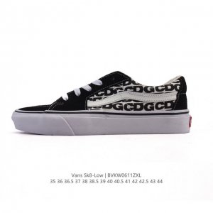 万斯 Vans Sk8-Low 经典款 小红书爆款低帮休闲帆布拼接硫化板鞋 工艺：硫化1:1 重量1:1、真标、原钢印、材质标、鞋型标、合格证 尺码：35 36