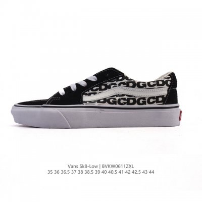 万斯 Vans Sk8-Low 经典款 小红书爆款低帮休闲帆布拼接硫化板鞋 工艺：硫化1:1 重量1:1、真标、原钢印、材质标、鞋型标、合格证 尺码：35 36