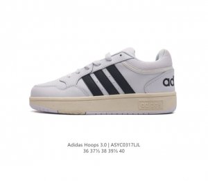 阿迪达斯adidas Hoops 3.0 罗马系列低帮复古系带百搭休闲运动板鞋女鞋单品 网球运动休闲板鞋 实拍首发这款生活方式运动鞋 灵感源自adidas网球鞋