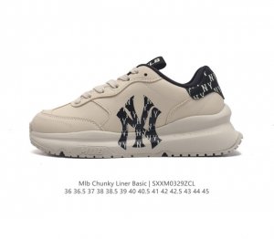 全新2023新款 Ny美国榄球洋基队new York Yankees X Mlb Chunky Runner Liner 莱纳系列低帮厚底老爹风透气舒适皮面休闲