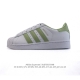 100 【二层皮】阿迪达斯 Adidas Superstar 三叶草2025年新款鞋子 蛇年新款经典贝壳头系列 新款休闲板鞋潮流女士运动鞋 。鞋面柔软皮革材质