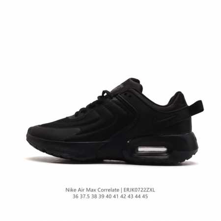 耐克 Nike Air Max Correlate 气垫缓震耐磨运动鞋时尚潮流休闲透气跑步鞋，选用网眼鞋面，脚感舒适透气。鞋舌、鞋侧及后跟处饰有品牌标识，简约大 - 点击图像关闭