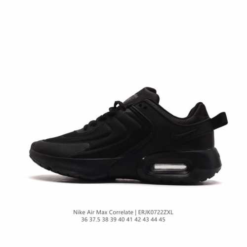 耐克 Nike Air Max Correlate 气垫缓震耐磨运动鞋时尚潮流休闲透气跑步鞋，选用网眼鞋面，脚感舒适透气。鞋舌、鞋侧及后跟处饰有品牌标识，简约大
