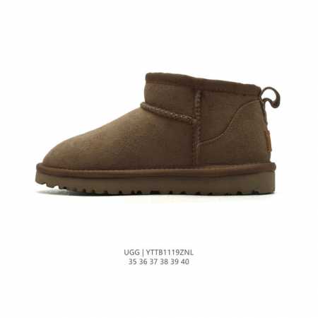 公司级 Ugg 中帮靴子 雪地靴 俏皮可爱的百变造型， 美国轻奢品牌ugg 平底系列冬季羊毛一体雪地休闲保暖毛毛家居包头棉鞋。官方同步包装 检验标 材料采用原厂 - 点击图像关闭