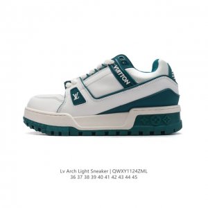 公司级 路易威登 Louis Vuitton Lv路易威登板鞋 时尚运动鞋 潮厚底增高鞋 。舒适防滑底和百搭性霸屏整个时尚娱乐圈，细节调整完美主义！采用柔软皮革