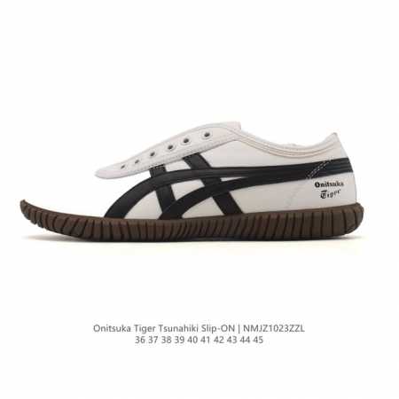 新品 #Onitsukatiger##鬼塚虎#Tsunahiki Slip-On 全新鞋款 德训鞋 鬼塚虎男女子时尚百搭运动休闲鞋 采用流畅线条设计和光滑皮革材 - 点击图像关闭