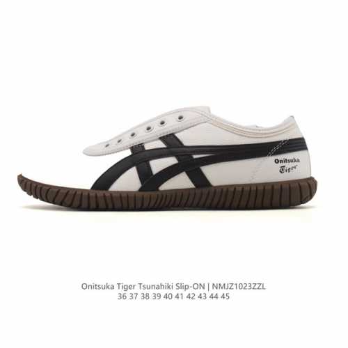 新品 #Onitsukatiger##鬼塚虎#Tsunahiki Slip-On 全新鞋款 德训鞋 鬼塚虎男女子时尚百搭运动休闲鞋 采用流畅线条设计和光滑皮革材