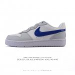 耐克 Nike 男女子运动鞋 Court Borough Low 小空军低帮板鞋。1.其皮革材质的鞋面结合网眼鞋舌，在出众外观与质感的同时提供稳固支撑，并且提升