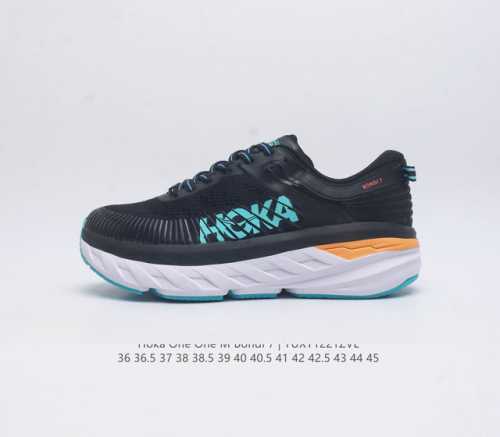 Hoka One One 邦代bondi 7代男女同款邦代7减震公路跑步鞋 Bondi7防滑厚底缓震运动鞋 是目前hoka公路跑鞋中缓震最好的一款 堪称缓震担当