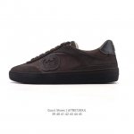 公司级 Gucci 25新款板鞋男运动鞋德训鞋春季轻便系带透气情侣鞋休闲软底小白鞋透气孔皮革休闲德训 低帮 时尚板鞋，德训鞋的版型大家都知道 是非常显脚瘦的！这