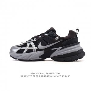公司级 Nike 耐克 V2K Run 减震防滑 复古低帮运动跑步鞋 超火复古跑鞋，采用太空革组合呼吸网眼布鞋面材质，搭载正确4层组合底模，嵌入Tpu加固稳定模
