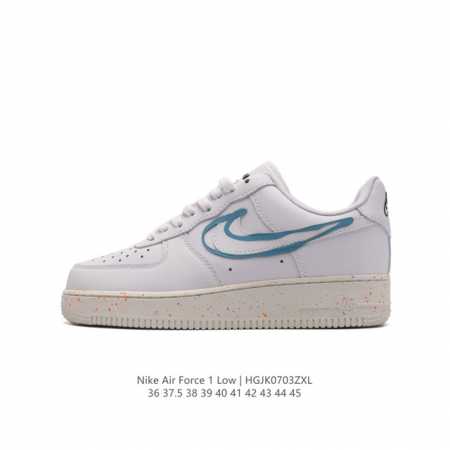 耐克 Nike Air Force 1 '07 Low 空军一号含气垫 低帮百搭厚底增高休闲运动板鞋。柔软、弹性十足的缓震性能和出色的中底设计，横跨复古与现代的 - 点击图像关闭