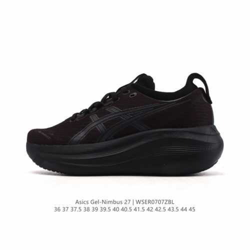 公司级 Asics亚瑟士升级Gel-Nimbus 27男女款跑鞋透气缓震回弹跑鞋N27跑步鞋该鞋款专为提高跑者舒适度和运动表现而设计，搭载了新型鞋面材料和更强的