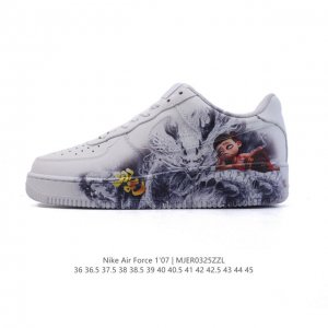 140 耐克 Nike Air Force 1 '07 Low 空军一号含气垫 小白鞋 2025年新款 哪吒之魔童降世 低帮百搭厚底增高休闲运动板鞋。柔软、弹性