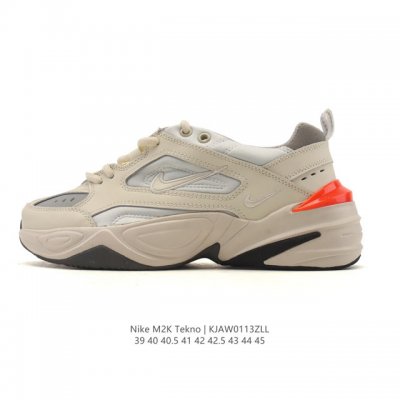 耐克 Nike M2K Tekno 男子运动鞋厚底老爹鞋经典复古休闲慢跑鞋。从 Monarch 系列汲取灵感，以太空时代细节演绎未来风范。分层鞋面借鉴自元年款