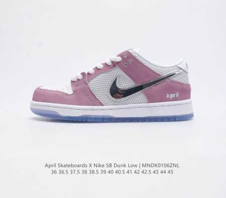 真标 耐克 April Skateboards X Nk Sb Dunk Low 联名款 冰封玫瑰 Sb扣碎篮板时尚休闲运动板鞋 配色采用白色网眼鞋面 皮革鞋头 - 点击图像关闭