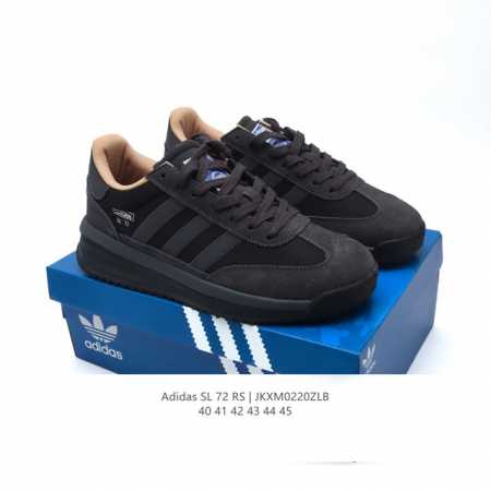 阿迪达斯Adidas Sl 72 Shoes 经典复古薄底运动鞋 T头鞋 三叶草复古休闲跑步鞋休闲运动鞋 这款经典运动鞋携复古型格，来访你的活力日常 采用舒爽帆 - 点击图像关闭