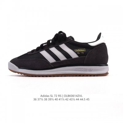 阿迪达斯Adidas Sl 72 Shoes 经典复古薄底运动鞋 T头鞋 三叶草复古休闲跑步鞋休闲运动鞋 这款经典运动鞋携复古型格，来访你的活力日常 采用舒爽帆