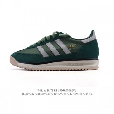 阿迪达斯Adidas Sl 72 Shoes 经典复古薄底运动鞋 T头鞋 三叶草复古休闲跑步鞋休闲运动鞋 这款经典运动鞋携复古型格，来访你的活力日常 采用舒爽帆