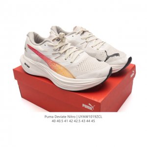 公司级 彪马 PUMA Deviate NITRO3男士跑步鞋减震舒适缓冲回弹简约软底运动鞋注氮泡沫橡胶鞋垫耐磨防滑百搭老爹鞋 Deviate Nitro 是