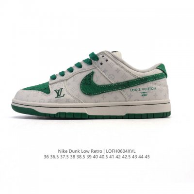 公司级 耐克 Nike Dunk Low Retro 运动鞋复古板鞋 路易威登联名，作为 80 年代经典篮球鞋款，起初专为硬木球场打造，后来成为席卷街头的时尚标