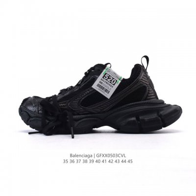 公司级 巴黎世家 Balenciaga 3Xl Sneakers 巴黎世家 十代网布系带低帮走秀复古老爹运动鞋 透气网纱 网面 材料和聚氨酯 磨损效果 鞋头边缘