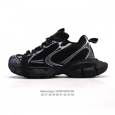 公司级 巴黎世家 Balenciaga 3Xl Sneakers 巴黎世家 十代网布系带低帮走秀复古老爹运动鞋 透气网纱 网面 材料和聚氨酯 磨损效果 鞋头边缘