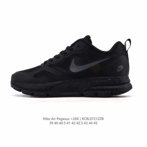 耐克 Nike Zoom Pegasus 26X 登月 飞马 厚底增高老爹鞋缓震疾速皮面透气跑鞋，舒适耐磨透气低帮设计打造时尚生活休闲鞋。在鞋底部分，搭载全掌型