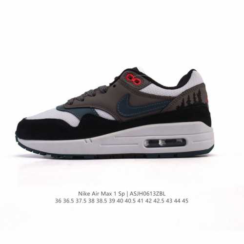 公司级 头层皮 耐克 Nike Air Max 1 男女子运动鞋 从法国建筑中汲取设计灵感，兼具运动风范和时尚格调，是此系列起初搭载 Air 的鞋款。疾速外观、