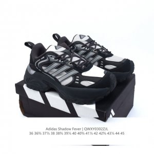 230 【新品公司级】阿迪达斯 Adidas Shadow Fever 复古减震橡胶外底跑鞋 厚底增高老爹鞋，尽显简约格调，上脚舒适更兼具防滑耐磨之特性。其秉持