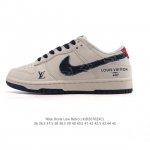 公司级 耐克 Nike Dunk Low Retro 运动鞋复古滑板鞋 路易威登联名。作为 80 年代经典篮球鞋款，起初专为硬木球场打造，后来成为席卷街头的时尚