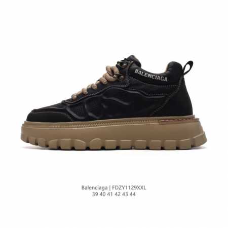 公司级 潮奢 巴黎世家 Balenciaga 小红书爆款靴子 男士低帮短靴 小皮鞋 气垫厚底增高板鞋老爹鞋运动鞋，Balenciaga 最新爆款低帮系带休闲运动 - 点击图像关闭