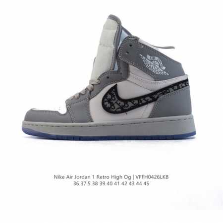 公司级 耐克 乔丹 Dior X Air Jordan 1 High Og “迪奥联名”Aj1高邦 高帮休闲运动篮球鞋 ，35周年限量款全新联名鞋款选择了Air - 点击图像关闭