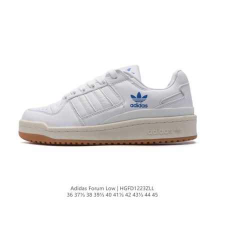 Adidas 阿迪达斯 三叶草 Forum Low 男女运动鞋 摩登演绎篮球风的经典鞋。英文的“Forum”，是进行表达的场所，在这里，可以释放自己的热情，阐述 - 点击图像关闭
