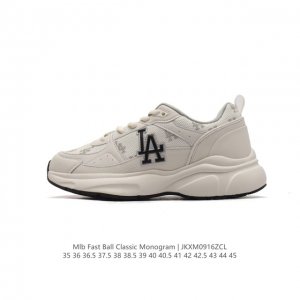 Mlb Fast Ball Classic Monogram 24Ss 纽约洋基队运动鞋 网红休闲跑鞋 独特时尚风格 厚底增高老爹鞋 货号：3Arnfsb4N