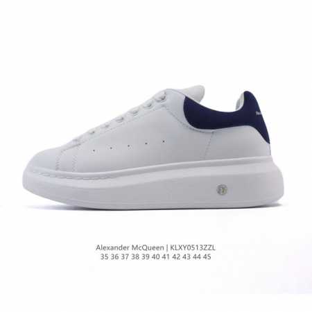 alexandermcqueen 亚历山大 麦昆Mcq 运动小白鞋 厚底增高闪尾光滑牛皮平底鞋休闲鞋 时尚男女板鞋潮运动鞋 ，火爆到大街小巷无人不知，无人不晓的 - 点击图像关闭