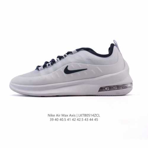 耐克 Nike Air Max Axis 男子运动鞋气垫缓震轻便休闲运动跑步网面透气舒适日常慢跑鞋，时尚的无缝覆面和透气网眼布演绎时尚外观。流线型中底和独特后跟