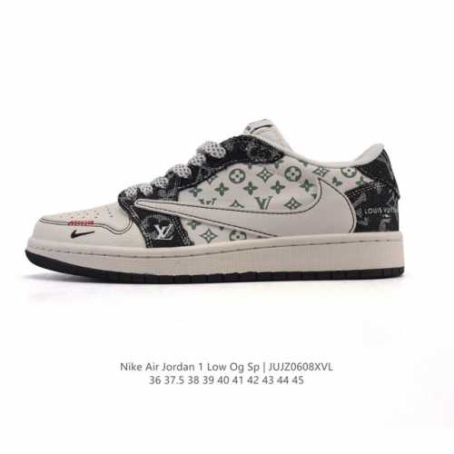 公司级 真标 耐克 Nike Air Jordan 1 Low Og Sp Military Blue Aj1乔1倒勾 2025年新款 蛇年新款 路易威登联名