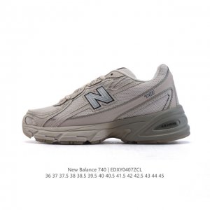 New Balance Mr740 Nb新百伦系列复古老爹风休闲运动慢跑鞋。采用轻质牛剖革拼接透气网眼衬垫织物鞋面材质 T-Beam大底提供足步弓支撑 保持步态