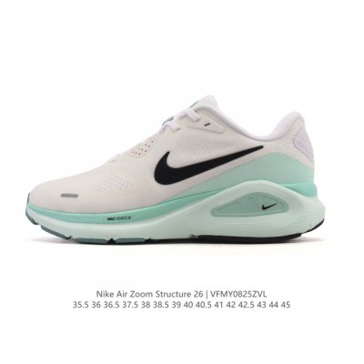 新品 耐克 Nike Zoomstructure 26运动舒适减震防滑耐磨低帮碳板训练跑步鞋男女款厚底增高老爹运动鞋，这款跑鞋专为热爱跑步、追求稳定与缓震效果的