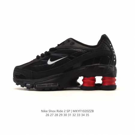新童鞋 耐克Nike Shox Ride 2 织物 防滑耐磨 复古 儿童运动跑鞋 气垫缓震运动篮球鞋 Shox系列：舒适与时尚的完美结合，这款现代经典之作，凭借 - 点击图像关闭