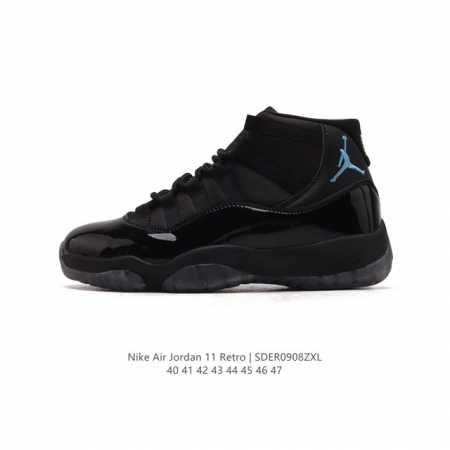 耐克乔丹11代 Nike Air Jordan 11 Retro 复刻男士运动鞋 Aj11代经典设计，深受球员与球迷喜爱。Jordan 乔丹 采用漆皮牛培革鞋面 - 点击图像关闭