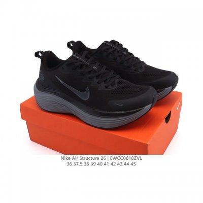 新品 耐克 Nike Zoomstructure 26运动舒适减震防滑耐磨低帮碳板训练跑步鞋男女款厚底增高老爹运动鞋，这款跑鞋专为热爱跑步、追求稳定与缓震效果的
