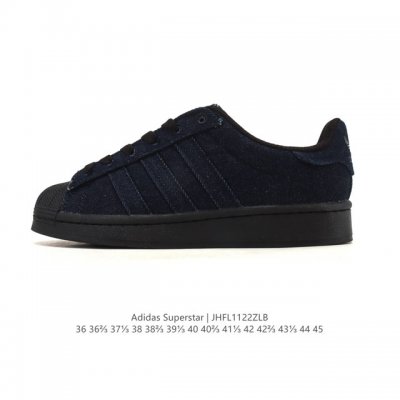 阿迪达斯 Adidas Superstar 2025年新款鞋子 经典贝壳头系列 新款休闲板鞋潮流男女士运动鞋 。鞋面帆布拼接材质 标志性的贝壳鞋头，简约的线条。