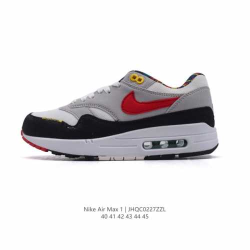 真标 耐克 Nike Air Max 1 男子运动鞋 从法国建筑中汲取设计灵感，兼具运动风范和时尚格调，是此系列起初搭载 Air 的鞋款。疾速外观、经典缓震配置