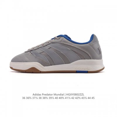 阿迪达斯 Adidas Predator Mundial Shoes 经典运动板鞋 从往昔汲取灵感的足球风经典运动鞋 这款Adidas经典运动鞋，融合往日经典设