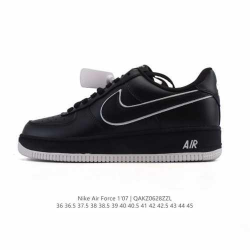 耐克 Nike Air Force 1 '07 Low 空军一号含气垫 小白鞋 低帮百搭厚底增高休闲运动板鞋。柔软、弹性十足的缓震性能和出色的中底设计，横跨复古
