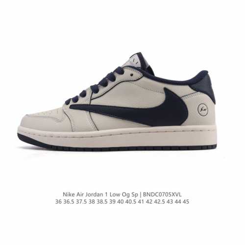 公司级 真标 耐克 Nike Air Jordan 1 Low Og Sp Military Blue Aj1乔1倒勾 2025年新款 蛇年新款 低帮篮球鞋 A